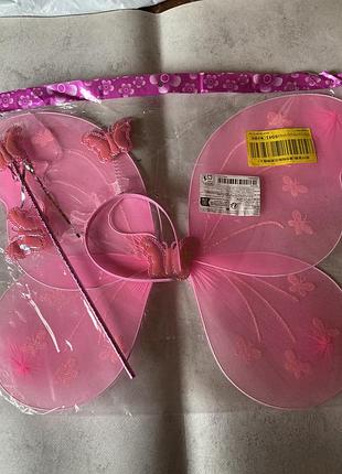 Крила метелика рожеві набір костюм