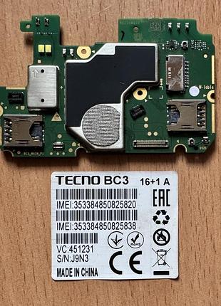 Материнская плата tecno pop 4 pro bc3 1/16gb