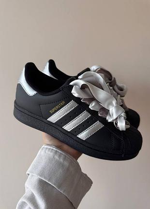 Adidas superstar black/silver premium
