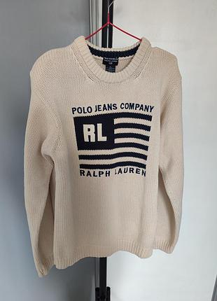 Винтажный свитер джемпер светр polo ralph lauren