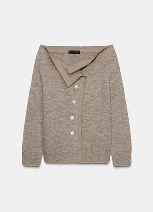 Кофта светер кардиган джемпер з відкритими плечима  zara 7