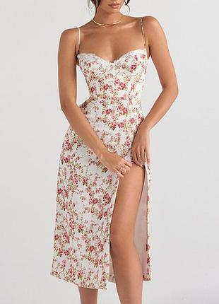 1+1=3 яркое модное длинное платье макси свободного кроя, размер 50 - 52