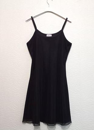 Платье комбинация черного цвета versace