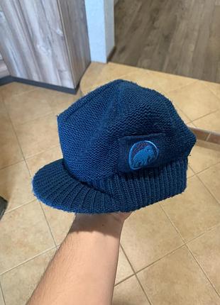 В'язана шапка з козирком mammut visor beanie