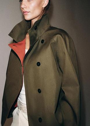 Оригинальный короткий тренч с высоким воротником из новой коллекции zara woman ♀️ new original.