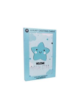 Набір подарункових листівок з конвертами "з днем народження" 8 шт комбінований lidl