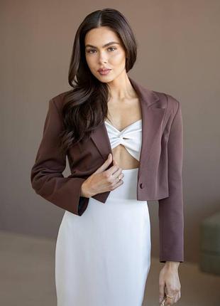 5 цветов! женский классический укороченный пиджак, короткий прямой жакет, базовый, костюмный, вечерний, деловой, кроп, черный