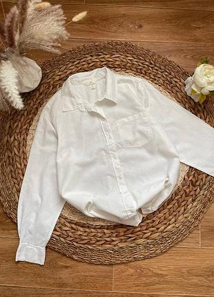 Базова жіноча рубашка сорочка в складі льон бавовна