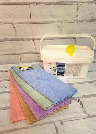 Набор кислородный отбеливатель ведро 3 кг + салфетки с микрофибры 5 шт