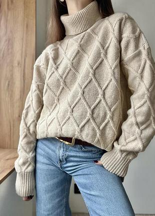 Невероятный свитер bаrbоur из шерсти свободного фасона
