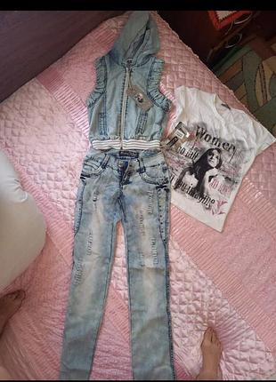 Джинсовий набір костюм жіночий