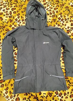 Куртка berghaus gore-tex чорна вітровка з капюшоном