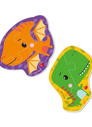 Магнитные беби пазлы "динозаврики" vladi toys vt3208-16