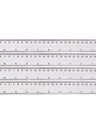 Лінійка прозора bambi 8830, пластикова, 30 см