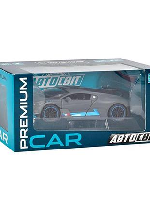Дитяча іграшкова машинка "bugatti" ap-1748(grey) масштаб 1:32