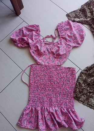 Костюм юбка шорты