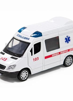 Автомодель "mercedes benz sprinter скорая помощь" technodrive 250344u 1:32