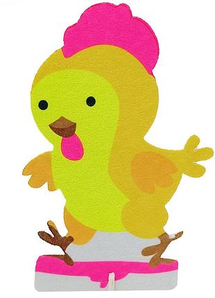 Фетрова сувенірна фігурка на підставці "курча" 180182