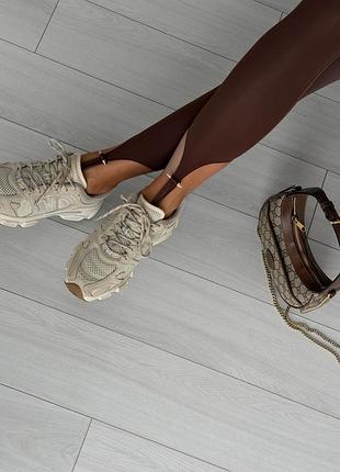 Жіночі обтягуючі лосини легінси зі штрипою на палець шоколад шоколадні коричневі