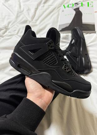 Кроссовки nike air jordan retro 4 black cat