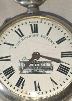Часы карманные с паровозом фирмы ruscopf patent не на ходу в хорошем состоянии