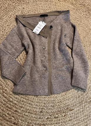 Кофта светер кардиган джемпер з відкритими плечима  zara 9