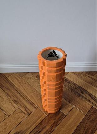 Масажний ролик adidas 45 см premium grid roller мфр рол оранжевий (ролер, валик, циліндр для йоги, масажер для спини, ніг, рук, шиї)