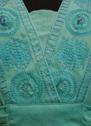 Летняя кофточка вышиванка блузка с коротким рукавом разм. 14(xl)3 фото