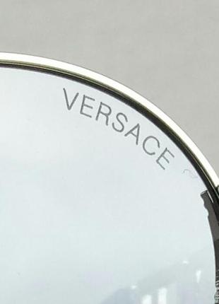 Очки в стиле versace унисекс серый металлик зеркальные10 фото