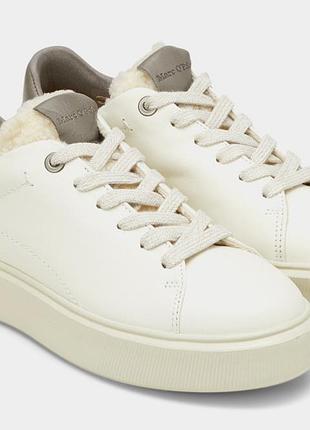 Утеплені, жіночі, шкіряні кросівки *marc o’polo*