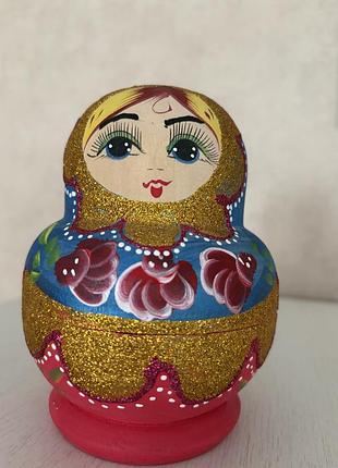 Статуетка лялька матреха дерево ручна робота вінтаж декор