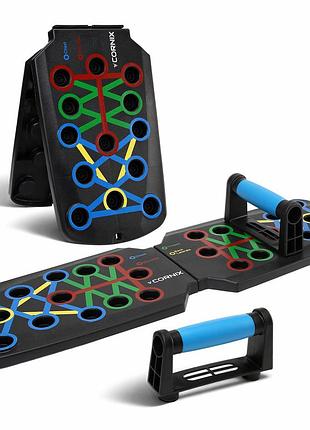 Упори (дошка) для віджимань cornix push-up board складна, зі змінним хватом xr-0453