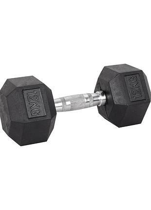 Гантель шестигранна insportline hexsteel 12 кг