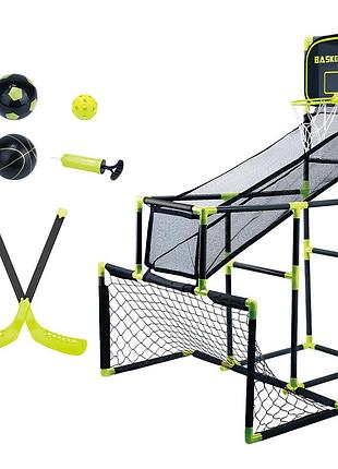 Детский игровой набор 3 в 1 insportline scs510, 130 x 100 см, черно-зеленый