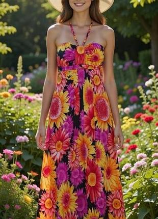 Трикотажний яскравий сарафан