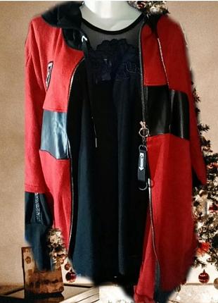 Бедра160-200(пончо+брюки)
костюм большого р!
супербатал/оверсайз!