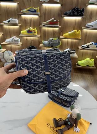 Сумка месенджер goyard belvedere pm bag navy blue