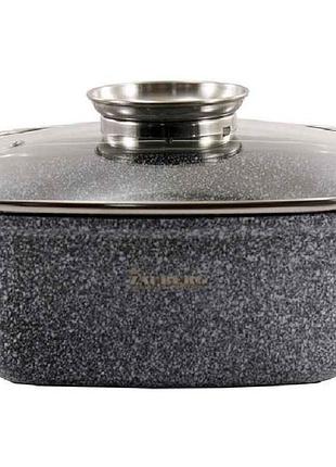 Кастрюля ал. квадратная 4,4л мармур индукц. 1224-sn тм zauberg