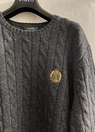 Ralph lauren ✨🩶 светр косички вовна л