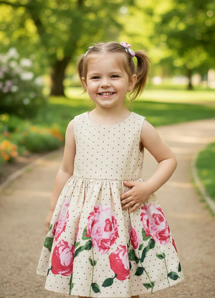 Пишня сукня з квітами для дівчинки