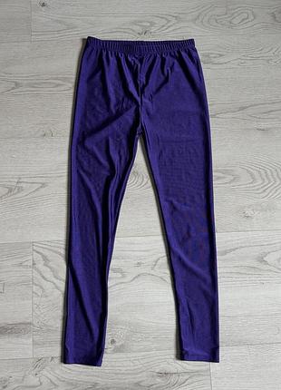 Лосини спортивні глянцеві ретро блискучі фіолетові костюм комплект