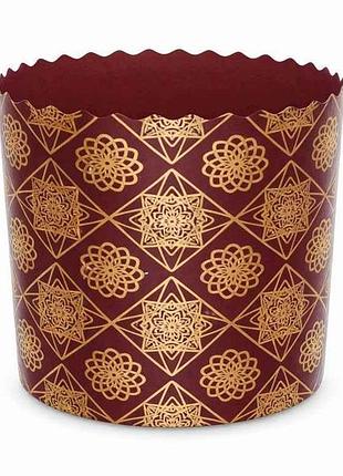 Набір форм для випікання пасок серія №6-золото (90*85мм) дизайн 6 (5шт/уп) тм украса