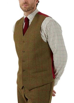 Alan paine (l) mens combrook tweed shooting field waistcoat жилет жилетка
