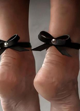 Портупея жіноча шкіряна 3 в 1 з бантом