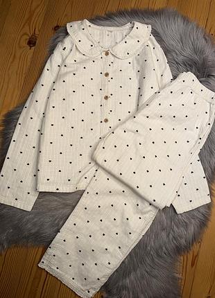 Ідеальна шикарна піжама в сердечко на дівчинку 9/10р george