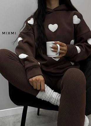 Жіночий комплект лосіни + кофта, комплект з лосінами, жіночі лосіни, жіноча кофта з принтом, худі з принтом, жіночий костюм лосини + кофта, легінси