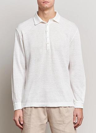 Massimo alba raya luxury italy льняное поло с длинным рукавом массимо алба