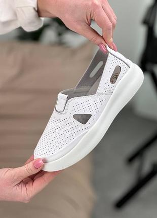 Слипоны натуральная кожа