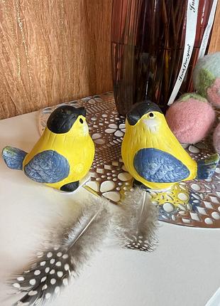 Керамічна статуетка пташка, птах, синичка, великодній декор