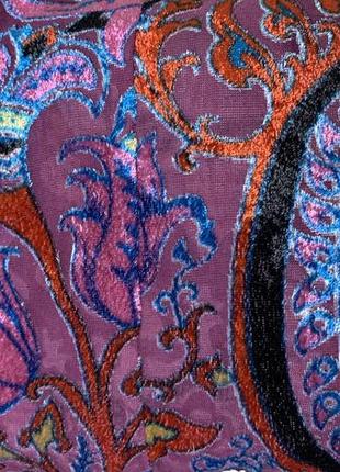 Кардиган накидка сеточка с набивным бархатистым рисунком, uk, m (3820)5 фото